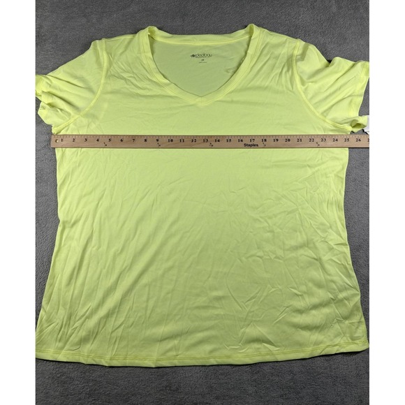 NWT ID Ideology Plus Size Solid Essentials Active Tee Neon Yellow Size 2X - Picture 4 of 10